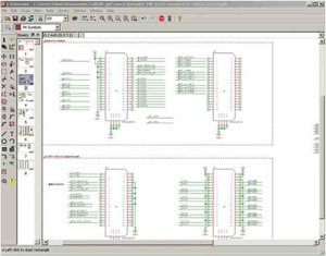 Der Schaltplan-Editor von EAGLE, historischer Screenshot